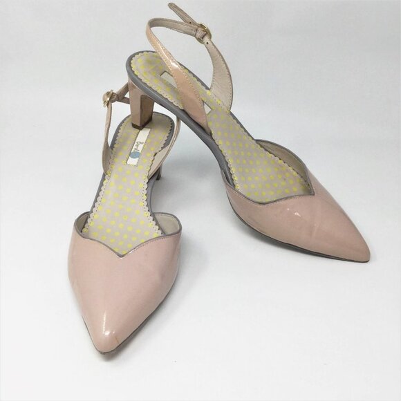 Boden Shoes - Boden Pink Patent Leather Kitten Heel Shoes 41.5